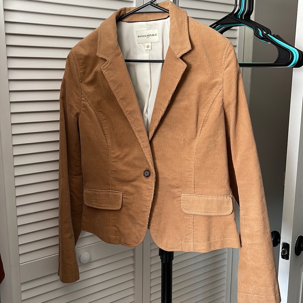 Tan/light brown corduroy blazer from banana republic